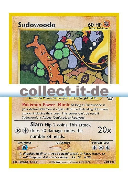 Pokemon 26/64 - Sudowoodo - Bild 1 von 1