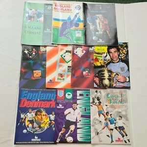 England Programe Bundle 80s And 90s Euros World Cup X10 Vintage Rare - Picture 1 of 8