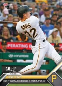 Henry Davis - 2023 MLB TOPPS NOW #468 Doubles in First MLB At Bat - Bild 1 von 2