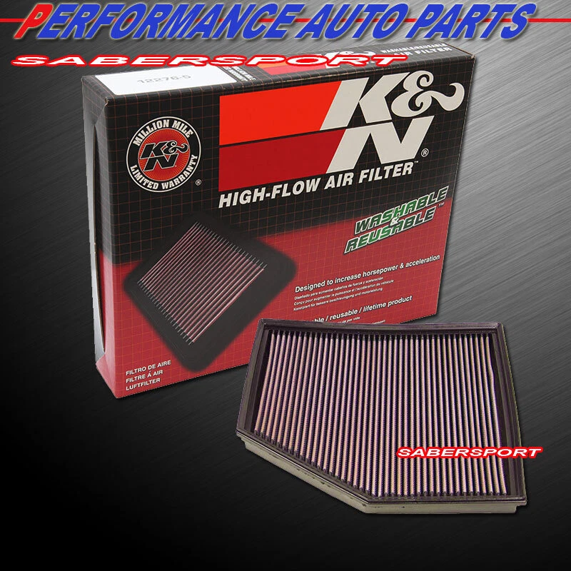 Filtro de admisión de aire de alto flujo K&N 33-2294 para BMW 540i 550i 650i 2005-2010 Foto 1 de 1