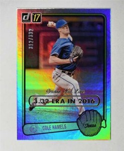 2017 Donruss '83 Retro Variations Stat Line Season #38 Cole Hamels /332 - NM-MT