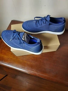 Bruno Marc Men's Knitflex Mesh Oxfords Size US 8 1/2 Dark Blue Lace-up - Picture 1 of 4