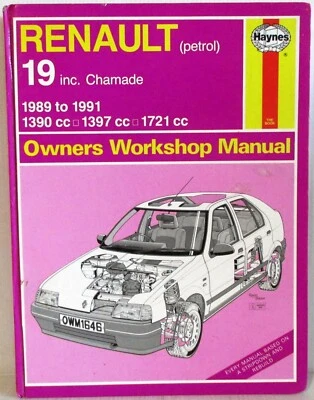 Haynes - Renault 19 Incluye Chamade/ 1989-1991/ Propietario Taller Manual Usado - Imagen 1 de 4