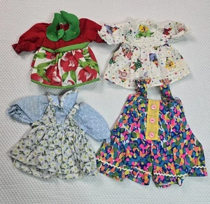 Vintage 1990s Lot 4 Baby Doll Clothes Dresses Romper Multi Toys 90s Set - Picture 1 of 12