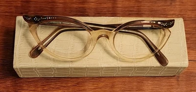 Monturas de gafas de gato Swank vintage de los años 50-60 de Francia gris ahumado/taupe Foto 1 de 4