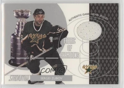 2002-03 Topps Stadium Club Fabric of Champions Sergei Zubov #FC-9 HOF - Image 1 of 2