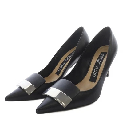 Zapatos de salón Sergio Rossi para mujer talla 35,5 de cuero negro Foto 1 de 4