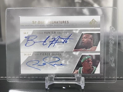 2004 Upper Deck Sp Authentic Sp Dual Signatures Paul Pierce Brandon Hunter - Image 1 of 3