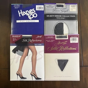Mixed Lot Hanes Silk Reflections & Day Sheer Non Control Top Size CD Laura Gayle - Picture 1 of 5