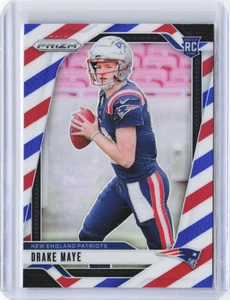 2024 Panini Prizm Football Drake Maye Rookie Card Red White & Blue Prizm (RC) - Picture 1 of 2