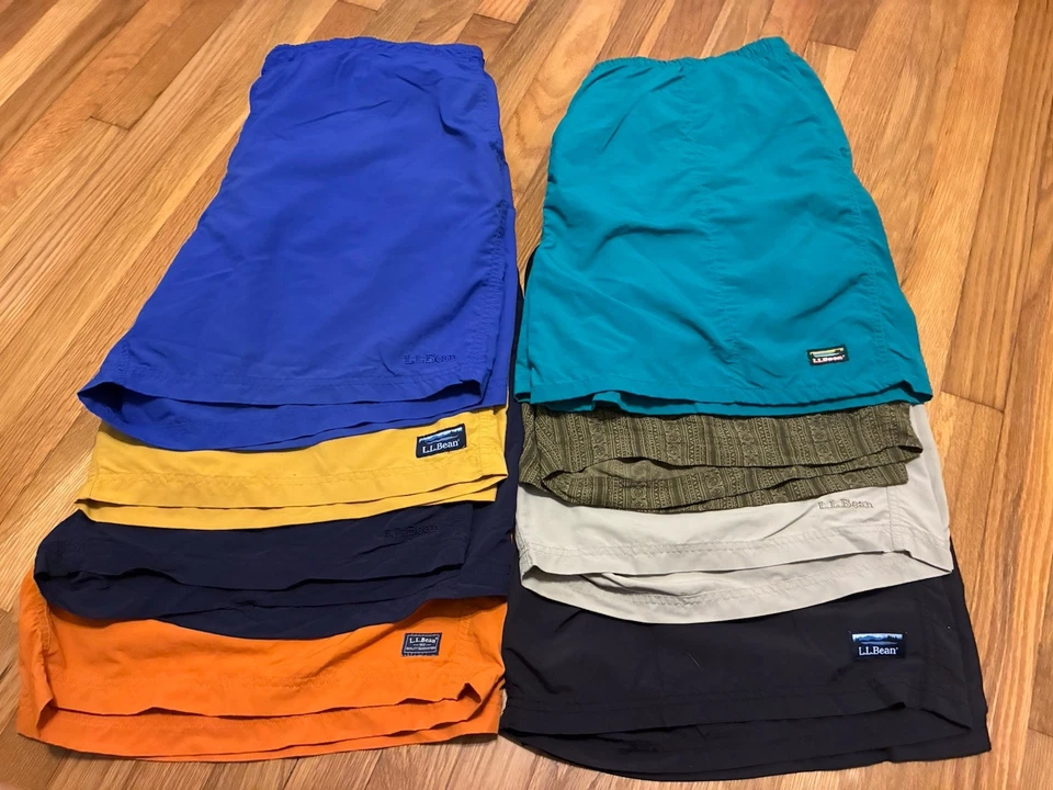 LL Bean Men’s XL Baggies Lined Swim Trunks Shorts Lot Of 8 Patagonia - Image 1 of 4