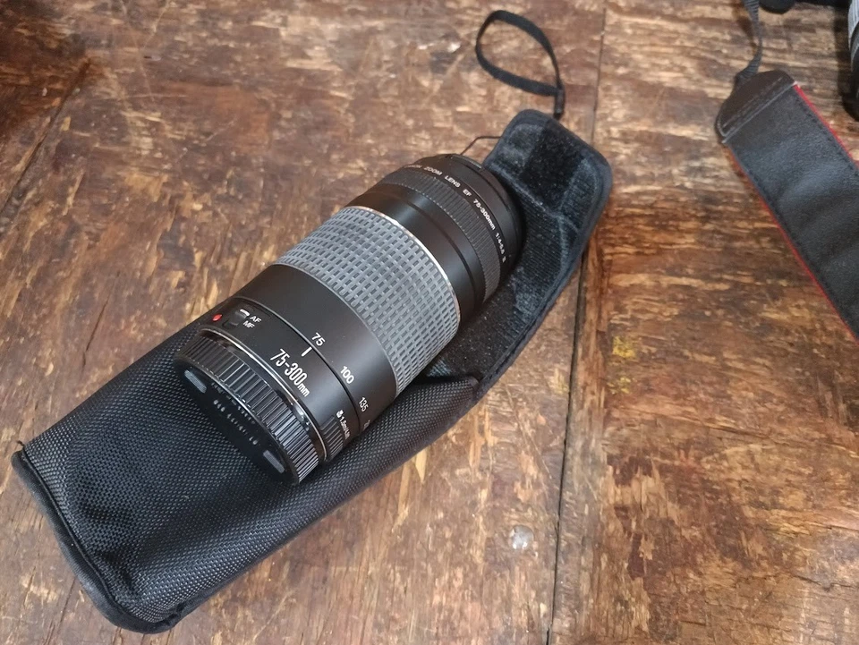 NEW Canon EF 75-300mm f/4-5.6 III Autofocus Telephoto Zoom Lens SLR-1 Day Ship - Image 1 of 2