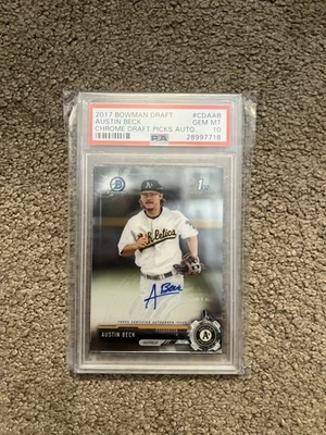 2017 Bowman Chrome Draft Austin Beck Auto PSA 10 ! - Image 1 of 2