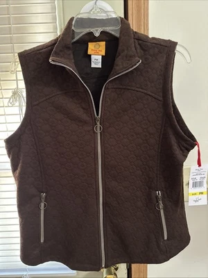 Women's Quilted Zip-Up  Vest with Pockets - Image 1 of 4