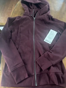 Sudadera con Capucha Cremallera Completa Lululemon Buceo, RDMR-Red Merlot, Nueva con Etiquetas, Talla 10 - Imagen 1 de 12
