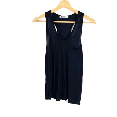 Camiseta sin mangas T by Alexander Wang negra espalda deportiva XS — Grunge minimalista años 90 Foto 1 de 4