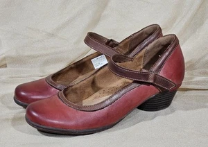 Cobb Hill Mary Jane Heels rot Leder verstellbar Kreuzriemen runde Spitze US 8,5 - Bild 1 von 8