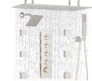 HOMEDEC Ganzkörper-Duschsystem mit zwei Duschköpfen, 6 Stück Körperdüsen 1973C R9 - Bild 1 von 12
