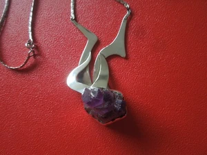 COLLAR J7082 DE PLATA MACIZA 835 HOLANDÉS BRUTALISTA DISEÑADOR DE COLECCIÓN VER DECR - Imagen 1 de 14