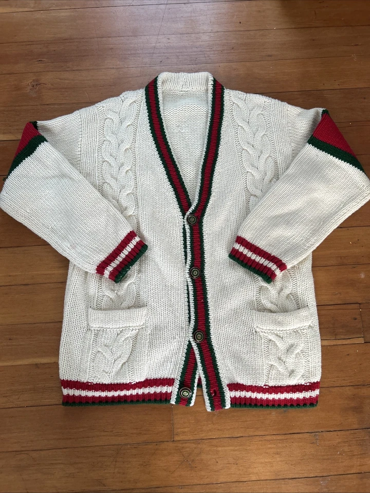 Authentic GUCCI WOOL CARDIGAN WEB SWEATER MEDIUM Men’s Medium - Image 1 of 4
