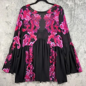 Intimate Free People Floral Symphony Glockenärmel Slip Tunika Kleid Damen Small - Bild 1 von 11