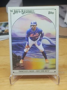 2023 Topps x Bob Ross The Joy of Baseball Francisco Lindor New York Mets #61 - Bild 1 von 2