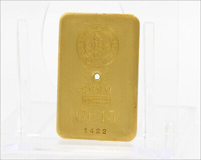 Genuine Ingot 15 Gram UBS 24K Pure Gold 9999 Dial For CORUM Watch - 55400