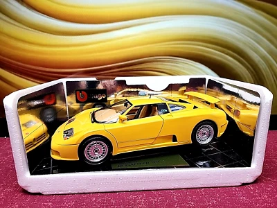 NIB Burago 1991 BUGATTI EB 110 Yellow 1:18 - Image 1 of 4