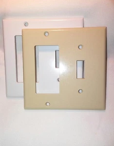 SINGLE TOGGLE SINGLE GFCI OUTLET COVER WHITE AND IVORY * BRAND NEW * - Picture 1 of 6