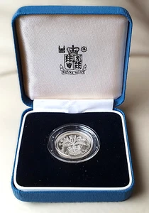 1989 Royal Mint Elizabeth II Silver Proof One Pound Scottish Thistle Case + COA - Picture 1 of 5