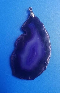 Vintage Silver Tone Pendant with Purple Stone - Picture 1 of 4