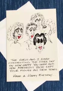 Vintage Unused Bitch Humor Happy Birthday Girls Funny Scott Cards ~748A - Picture 1 of 2