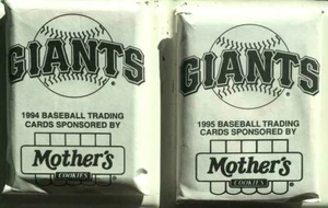 1994 O 1995 SF Giants Mothers Cookies Cards Set Squadra Barry Bonds - Foto 1 di 5