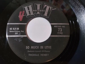 Thomas Henry & Leroy Jones VG+ Original Press 45RPM HIT 73 Record 1963 DOO-WOP - Picture 1 of 2