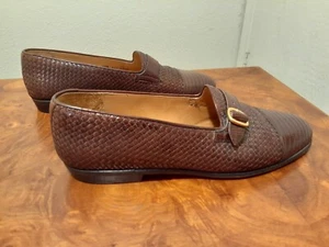 Mocasines Mezlan 8355 de cuero genuino lagarto. Talla 10,5 M. Marrón. - Imagen 1 de 9