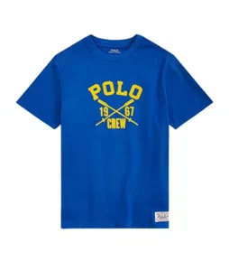 Boys Polo Ralph Lauren Graphic Cotton Shirt Top Size L (14-16) Blue - Picture 1 of 2