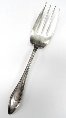 Vintage Serving Fork Towle Mary Chilton Sterling Silver Mono A Length 9 1/8" Cover