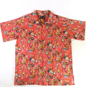 MOON DOG SHIRT CO Day Of The Dead Hawaiian Shirt Men's XL Button up Austin Texas - Picture 1 of 8