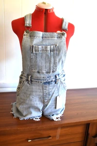 Judy Blue Denim Overall Shortalls Light wash Size Large NWT - Picture 1 of 17