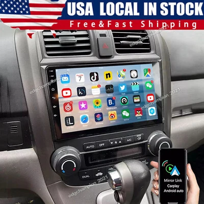 9" Car Stereo For 2007-2011 Honda CRV Android 13 Carplay GPS Navi WIFI Radio CAM - Image 1 of 4