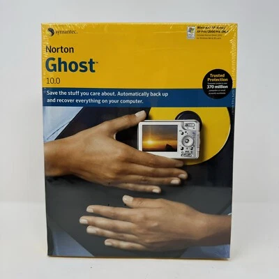 Norton Ghost 10.0 PC CD Save Automatically Back Up Recover Data Files Photos + - Image 1 of 2