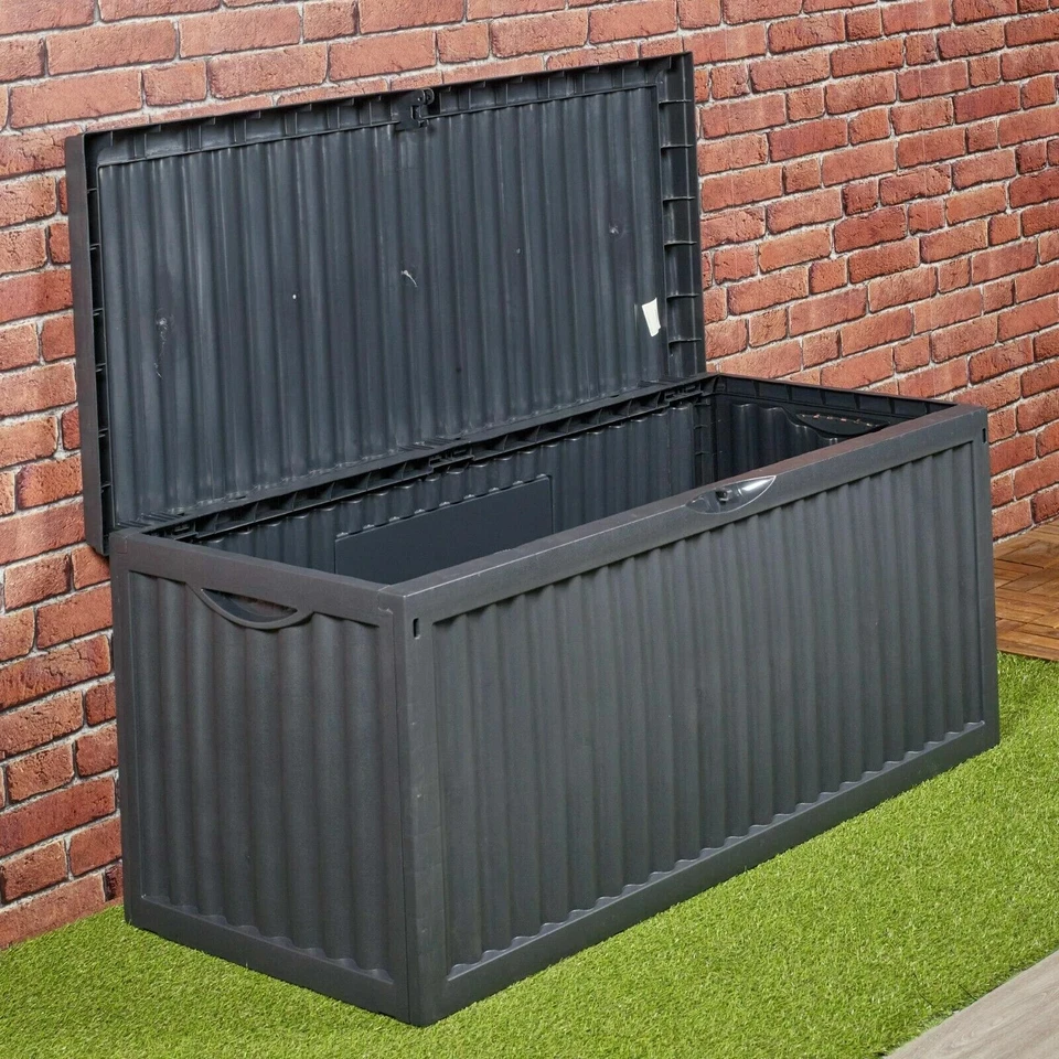 4Ft Extra Large Outdoor Storage Box Garden Patio Plastic Chest Lid Container New - Image 1 of 4