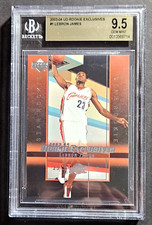 Lebron James 2003-4 UD Rookie Exclusives #1 graded 9.5 Gem Mint by Beckett