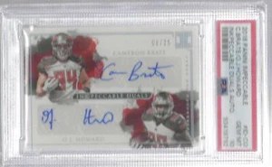 CAMERON BRATE OJ HOWARD 2018 PANINI IMPECCABLE DUAL AUTO /25 PSA 10 GEM POP 1/1 - Picture 1 of 2