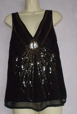 New LIMITED EDITION NEW LOOK Diamante Beaded Top Size 12 - Image 1 of 2