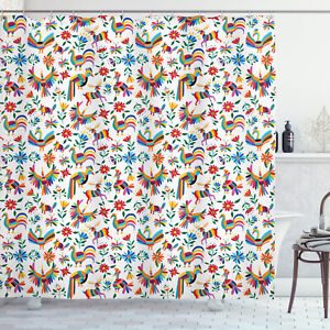 Mexican Shower Curtain Natural Inspiration Art Print for Bathroom