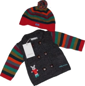 Cárdigan Catimini con gorro conejito NUEVO anillo colorido talla 68 u 80 - Imagen 1 de 2