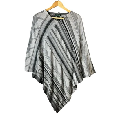 Poncho Ralph Lauren Para Mujer S/M Lino Algodón Gris Lagenlook Artístico Dinero Antiguo Foto 1 de 4