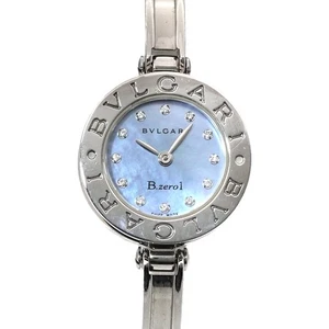 BVLGARI B-Zero1 BZ22S Bangle Watch Quartz Blue Shell Dial Ladies 90296602 - Picture 1 of 6
