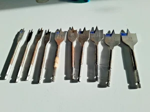 Irwin 10 Piece Blue Groove Speedbor Wood Flat Spade Drill Bit Set 12mm-38mm - Picture 1 of 5